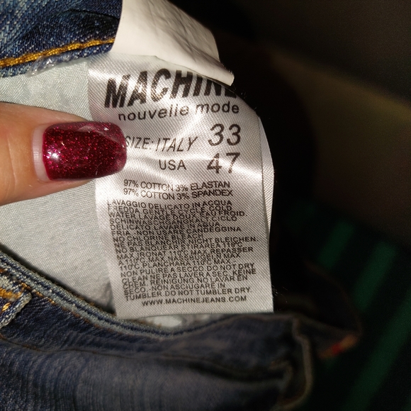 Machine Blue Distressed Skinny Jeans - Picture 3 of 3